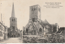 N12-55) REVIGNY (MEUSE) GUERRE 14/18 - L'ÉGLISE AVANT ET APRES LE BOMBARDEMENT- (2 SCANS) - Revigny Sur Ornain