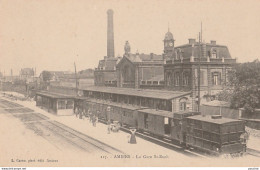 P25-80) AMIENS -  LA GARE ST. ROCH  - (ANIMEE - WAGONS  VOYAGEURS  - 2 SCANS) - Amiens