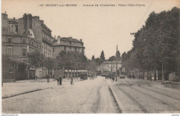 P14-94) NOGENT SUR  MARNE - AVENUE DE VINCENNES -  PLACE FELIX FAURE - (2  SCANS)  - Nogent Sur Marne