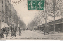 92) BOULOGNE SEINE - BOULEVARD STRASBOURG - (ANIMEE - PERSONNAGES - HABITANTS)  - Boulogne Billancourt