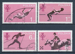 4 Timbres Oblitérés Jeux Olympiques D'été MONTREAL 1976 X-14 Pologne - Zomer 1980: Moskou