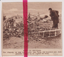 Croydon - Airplane Accident Vliegtuig - Orig. Knipsel Coupure Tijdschrift Magazine - 1925 - Ohne Zuordnung