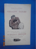 Instruction Pour L'emploi Du Verascope Richard - Etablissements Jules Richard 1929 - Fotografia