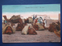 CPA CARTE POSTALE  - MAROC - SCÈNES ET TYPES  - UNE HALTE - Sonstige & Ohne Zuordnung