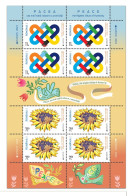 ROMANIA  2023  EUROPA CEPT- PEACE Minisheet Of 4 Stamps + 2 Labeles MNH** - 2023
