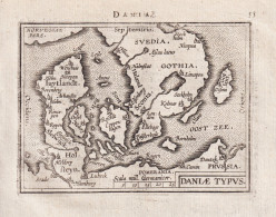 Dania / Daniae Typus - Danmark Denmark Dänemark / Sverige Sweden Schweden / Carte Map Karte / Epitome Du Thea - Stampe & Incisioni