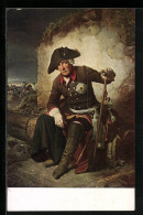 AK Uniformierter König Friedrich II. (der Grosse) Im Portrait  - Familles Royales