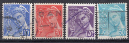 M0506 - FRANCE Yv N°546/49 - 1938-42 Mercurio