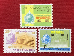 Stamps Vietnam South (Interpol- 8/4/1973) -GOOD Stamps- 1set/3pcs - Viêt-Nam