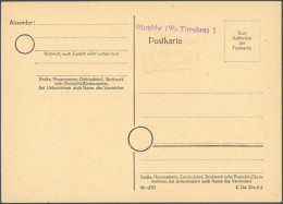 ALL. BES. NOTAUSGABEN P A05 BRIEF, KLOTZSCHE (BZ DRESDEN) 1 In Violett Und Rotem R2 Gebühr Bezahlt, Ungebraucht, Pracht, - Andere & Zonder Classificatie