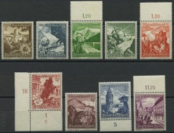 Dt. Reich 675-83 **, 1938, Ostmarklandschaften, Prachtsatz, Mi. 100.- - Neufs