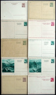 BÖHMEN UND MÄHREN A. K 2-P 12 BRIEF, 1939/40, 10 Verschiedene Ungebrauchte Ganzsachenkarten, Pracht - Covers & Documents