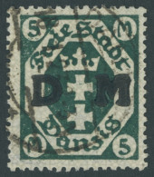 DIENSTMARKEN D 24Y O, 1922, 5 M. Schwärzichopalgrün, Wz. Liegend, Pracht, Gepr. Erdwien Und Infla, Mi. 320.- - Officials