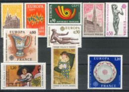 FRANCE - 1972/76, EUROPA STAMPS SERIES OF 5, COMPLETE SET OF 2 EACH, UMM(**). - Ongebruikt