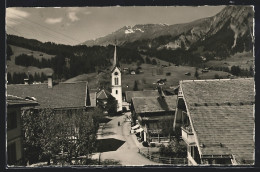 AK Lenk I. S., Dorfstrasse Mit Kirche Und Wistätthorn  - Sonstige & Ohne Zuordnung