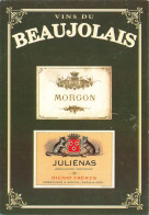 PUBLICITE - Vins Du Beaujeolais - Morgon - Juliénas Appellation Contrôlée - Bichat Frères - Carte Postale Ancienne - Publicité