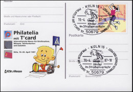 PSo 45 PHILATELIA Köln 1997, SSt Köln Kinder Im Straßenverkehr 19.4.97 - Postkaarten - Ongebruikt