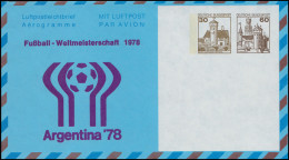 Privatfaltbrief / Aerogramm PF 30/2 Fußball-WM Argentina'78, Postfrisch  - Private Covers - Mint