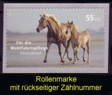 2635R Pferde Selbstklebend Aus Rolle, Mit Ungerader Nummer, ** - Roulettes