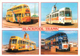 Trains - Tramways - Blackpool - Trams - Multivues - Angleterre - England - CPM - Carte Neuve - Voir Scans Recto-Verso - Tramways