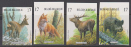 Belgique Non Dentelé 1998 2748-51 Mammifères Des Ardennes Renard Cerf Sanglier Chevreuil - 1981-2000