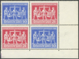 ALLIIERTE BES. 970I **, 1948, 50 Pf. Exportmesse Mit Abart (Feld 100) Im Viererblock (VZd 1), Postfrisch, Pracht - Sonstige & Ohne Zuordnung