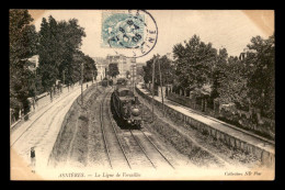 92 - ASNIERES - TRAIN SUR LA LIGNE DE CHEMIN DE FER DE VERSAILLES - Asnieres Sur Seine