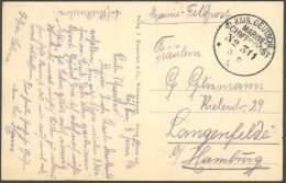 MSP VON 1914 - 1918 311, 5.6.16, FP-Ansichtskarte (S.M.S. Stralsund), Pracht - Schiffahrt