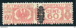 Pacchi Postali Cent. 60 Fregio Varietà Soprastampa Spostata - Mint/hinged