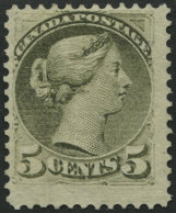 KANADA 29aA (*), 1876, 5 C. Bronzegrün, Gezähnt 12, Ohne Gummi, Pracht, Mi. (400.-) - Ungebraucht