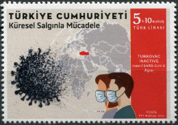 Turkey 2022. Struggle Against COVID-19 (MNH OG) Stamp - Ongebruikt