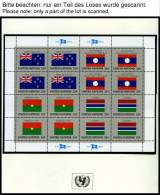 SONSTIGE MOTIVE Brief,** , Flaggen Der Nationen In 5 Unicef-Alben, 1980-86 Und 1988 Je Komplett In Zusammendruck-Bogen,  - Ohne Zuordnung