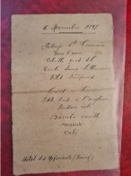 Menus 1897 HOTEL DES NEGOCIANTS BOURG - Menú