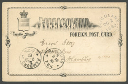 HELGOLAND P 5 BRIEF, 1882, 10 Pf. Schwarz, Karte Nach Hamburg, Feinst, Mi 170.- - Heligoland