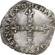 France, Henri IV, 1/4 Ecu De Béarn, 1604, Morlaas, Argent, TB+, Gadoury:603 - 1589-1610 Henry IV The Great