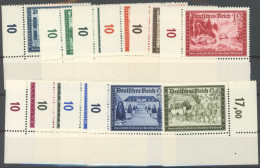 Dt. Reich 703-13** , 1939, 4-25 Pfg Kameradschaft, Je Aus Der Unteren Bogenecke, Postfrisch Pracht - Other & Unclassified