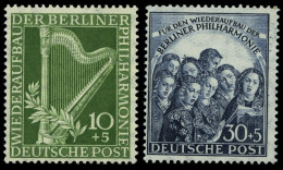 BERLIN 72/3 **, 1950, Philharmonie, üblich Gezähnt Pracht, Mi. 150.- - Oblitérés