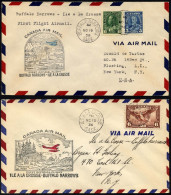 KANADA 286,286a BRIEF, 18.11.1936, ILE A LA CROSSE-BUFFALO, Hin- Und Rückflug (19.11), 2 Prachtbriefe, Müller 286, 286a - First Flight Covers