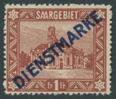 SAARGEBIET D 11I **, 1922, 1 Fr. Ludwigskirche, Type I, Postfrisch, Pracht, Mi. 180.- - Officials