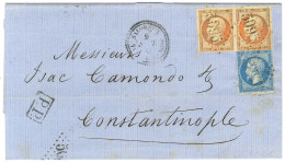 GC 5095 / N° 14 + 16 Paire Càd SALONIQUE / TURQ D'EUROPE 9 SEPT. 62 Sur Lettre Pour Constantinople. 1ère Date D'utilisat - 1853-1860 Napoleone III