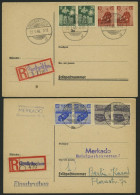 GROSSRÄSCHEN 43-46B Paar BRIEF, 1946, Solidarität, Ungezähnt, In Waagerechten Paaren Auf 2 Belegen, Pracht - Postes Privées & Locales