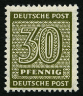 WEST-SACHSEN 135Xa **, 1945, 30 Pf. Bräunlicholiv, Wz. 1X, Pracht, Kurzbefund Dr. Jasch, Mi. 200.- - Autres & Non Classés