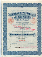 "S.A.F.A" -  Société Anonyme Francaise D'Automobiles (Amilcar) - Automovilismo