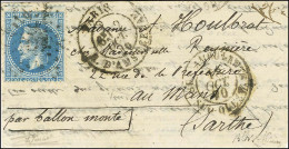 Etoile 18 / N° 29 Càd PARIS / R. D'AMSTERDAM 2 OCT. 70 Sur Lettre Pour Le Mans. Au Recto, Rare Càd Bau AMBULANTS / SUD-O - Oorlog 1870
