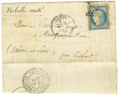 Etoile 2 / N° 37 Càd PARIS / R. ST LAZARE 9 JANV. 71 Sur Lettre Pour Montpont En Bresse, Au Verso Càd De Passage LOUHANS - Guerre De 1870