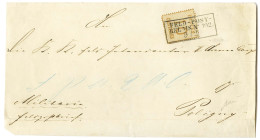 Cachet Encadré FELD-POST / RELAIS N° 102 / 9 / 2 / Alsace N° 5 Sur Lettre Pour Poligny. Au Verso, Cachet Encadré VON DER - Lettres & Documents