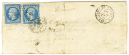 Losange C. CH / N° 14 (2 Dont 1 Ex Leg Def) Càd CAMP DE CHALONS (49) Sur Lettre 2 Ports Pour Vabre. 1858. - TB. - R. - Army Postmarks (before 1900)