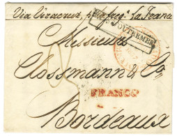 Lettre Avec Texte Daté De Mexico Le 14 Avril 1837 Pour Bordeaux Par La Frégate '' La France ''. Au Recto, Marque Postale - Schiffspost