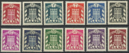 SAARLAND D D 33-44 **, 1949, Wappen, Postfrischer Prachtsatz, Mi. 150.- - Service