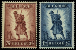 BELGIEN 342/3 *, 1932, Infanterie, Falzrest, Pracht, Mi. 150.- - Unused Stamps